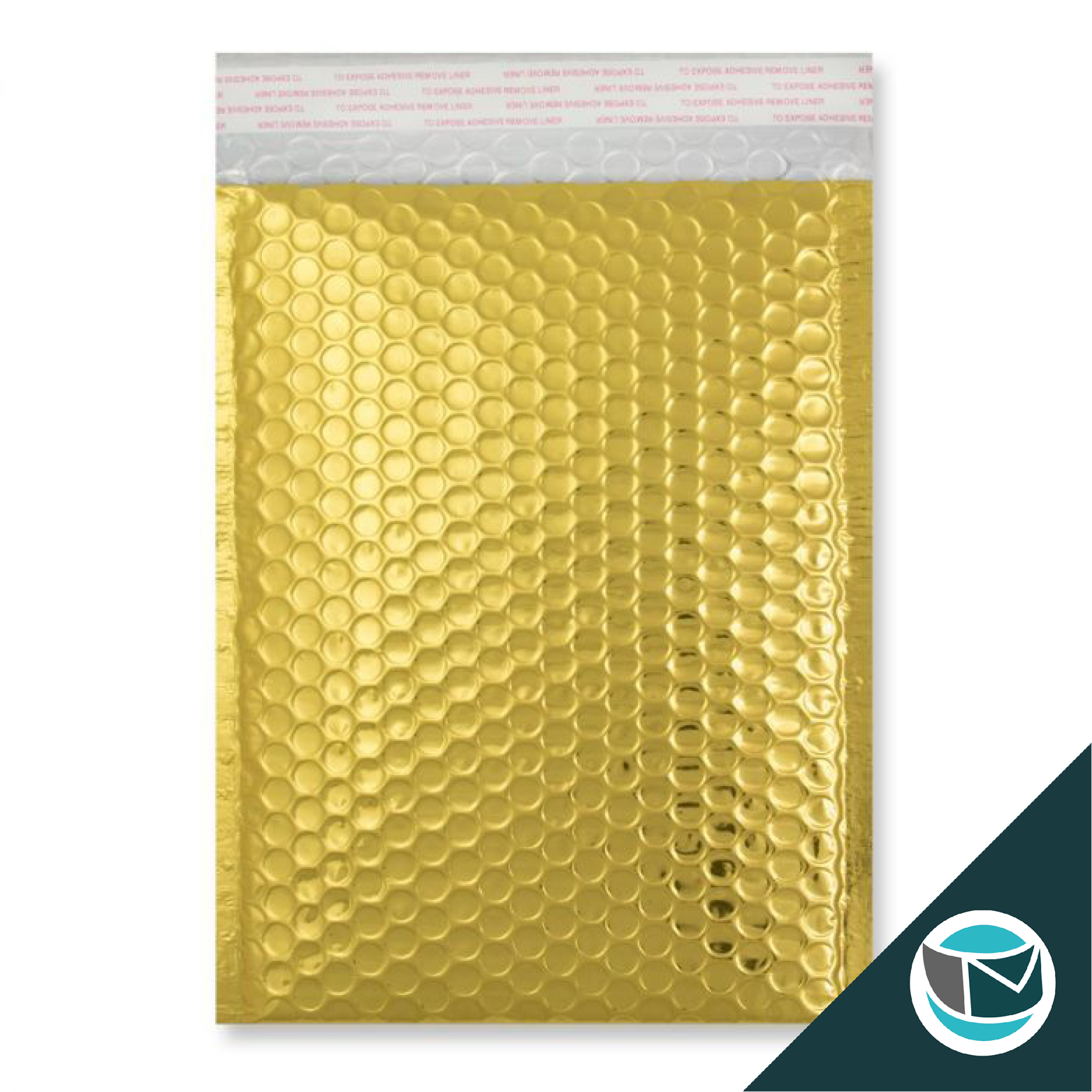 Metallic Luchtkussen Envelop - 250x180 mm - Goud