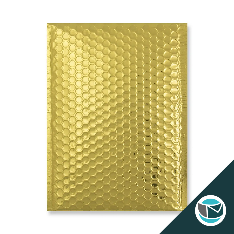 Metallic Luchtkussen Envelop - 250x180 mm - Goud