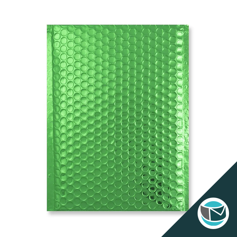 Metallic Luchtkussen Envelop – 250×180 mm – Groen