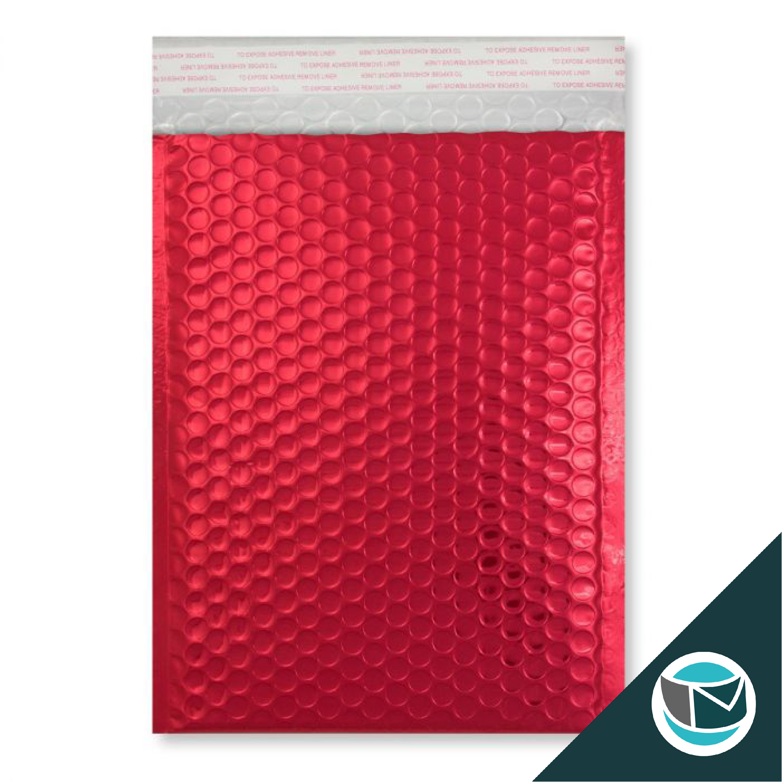 Metallic Luchtkussen Envelop - 250x180 mm - Rood