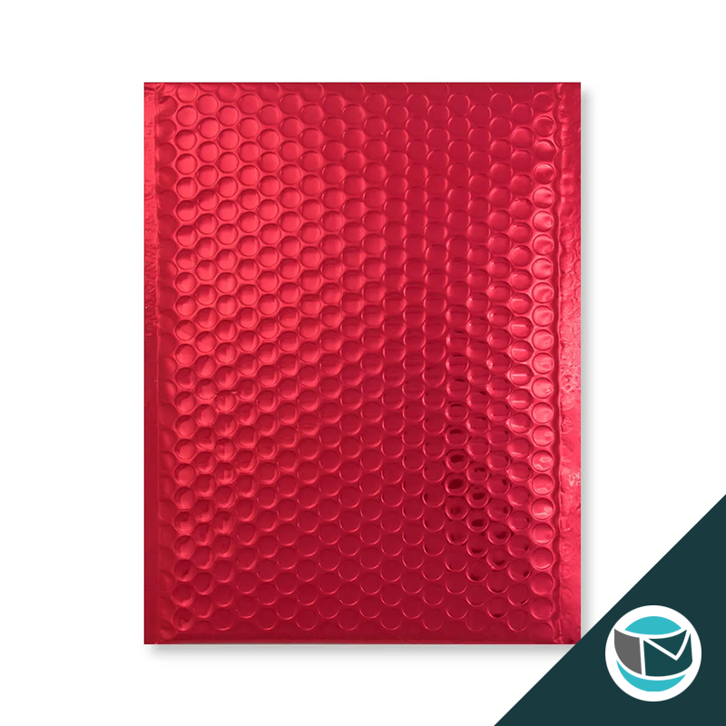 Metallic Luchtkussen Envelop - 250x180 mm - Rood