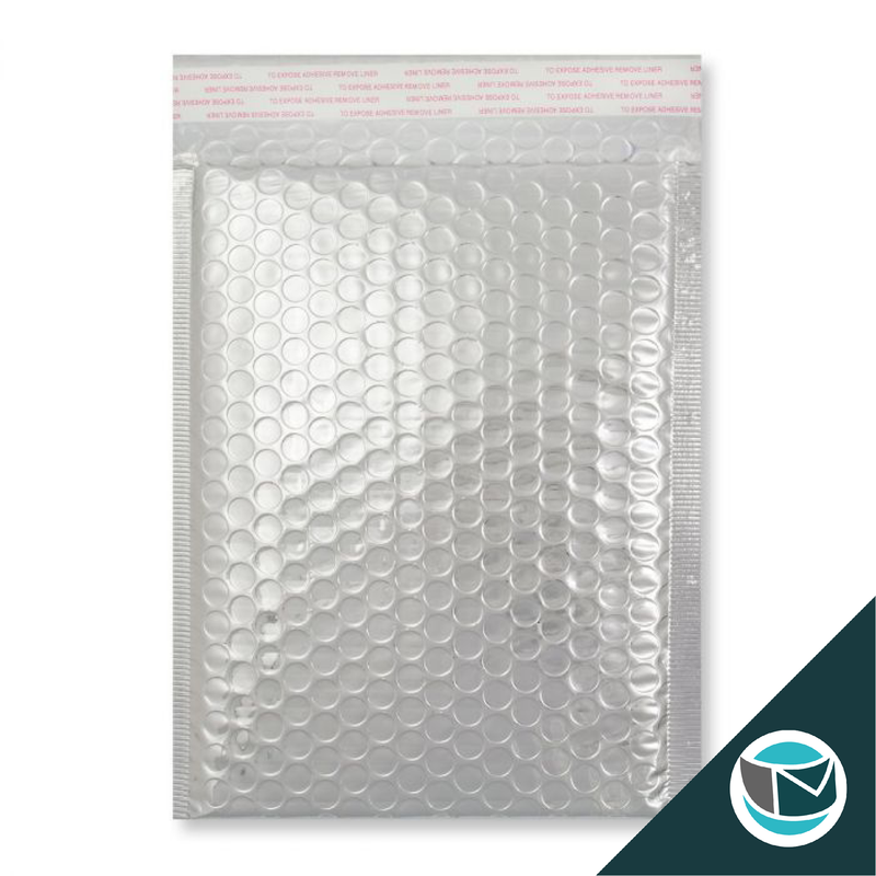 Metallic Luchtkussen Envelop - 250x180 mm - Zilver