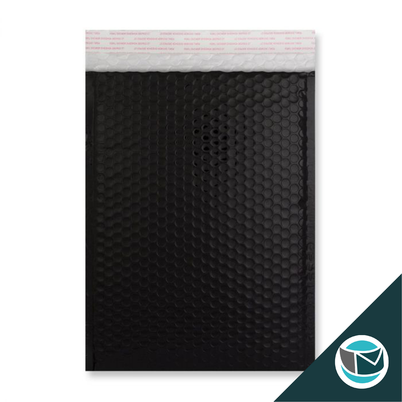 Metallic Luchtkussen Envelop - 324x230 mm (C4) - Zwart