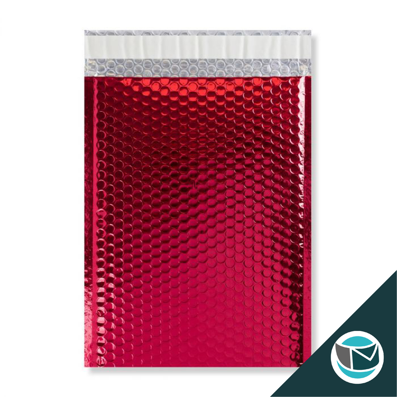 Metallic Luchtkussen Envelop - 324x230 mm (C4) - Rood