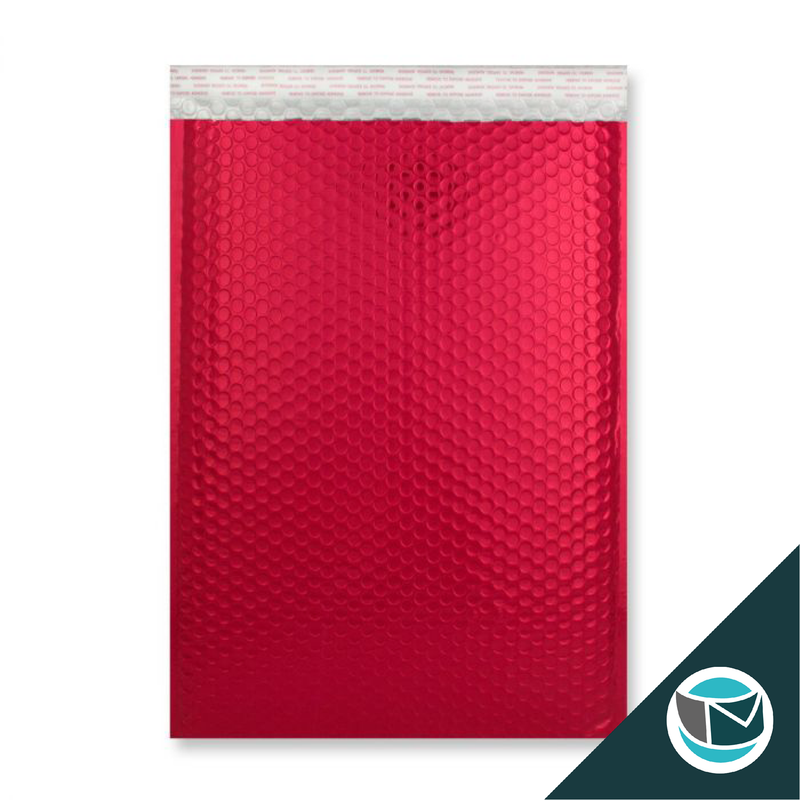 Metallic Luchtkussen Envelop - 450x320 mm (C3) - Rood