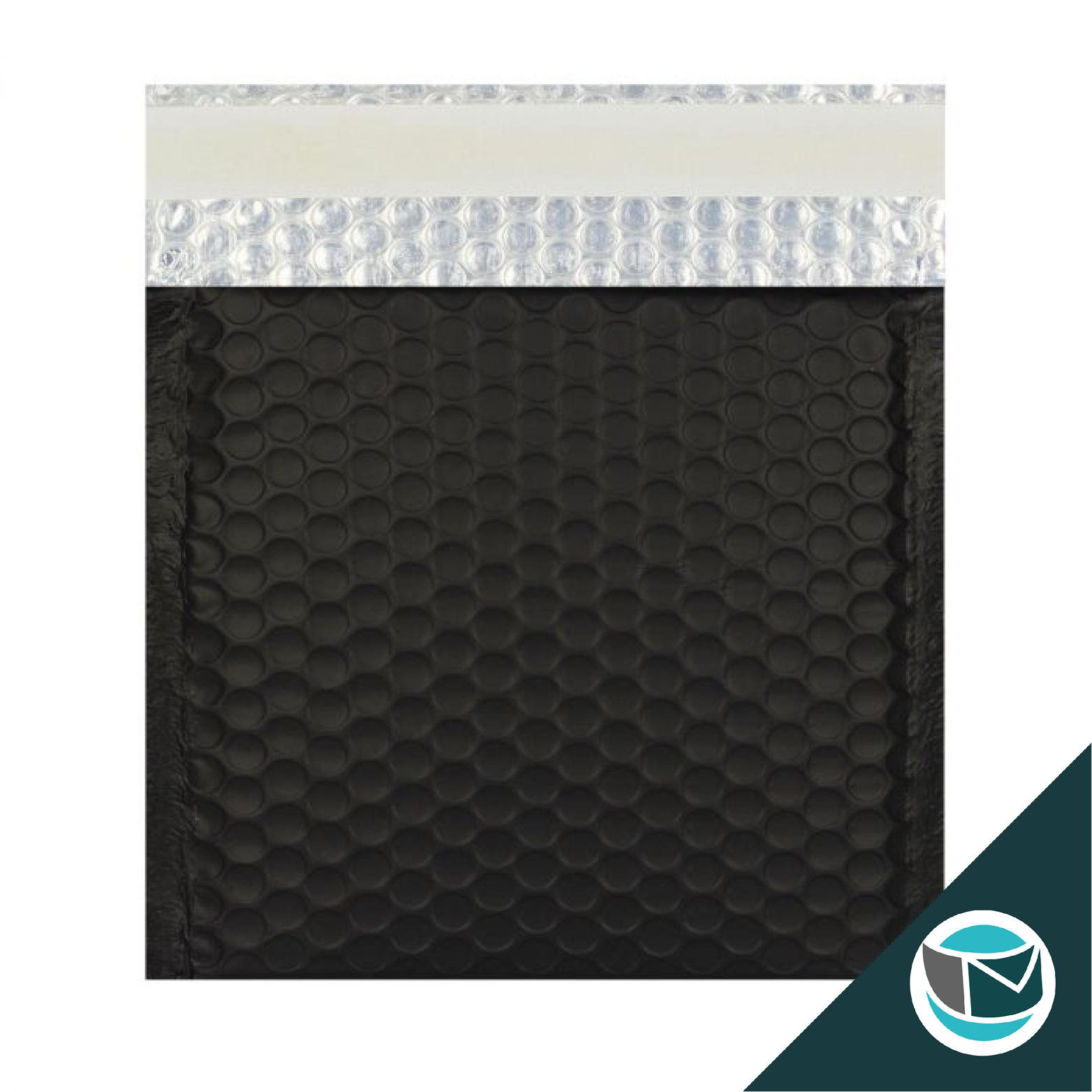 Metallic Luchtkussen Envelop Mat - 165x165 mm - Zwart