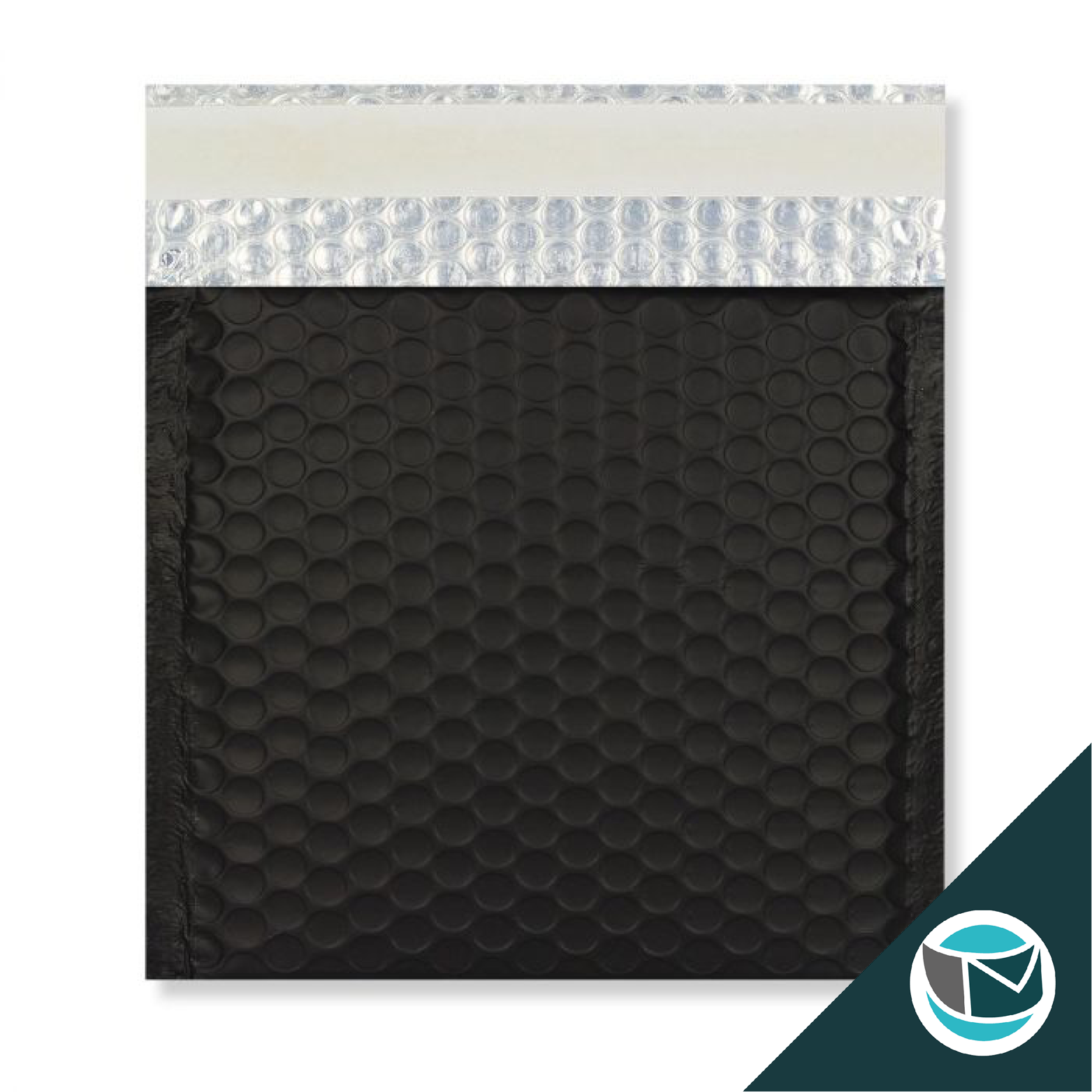 Metallic Luchtkussen Envelop Mat - 230x230 mm - Zwart