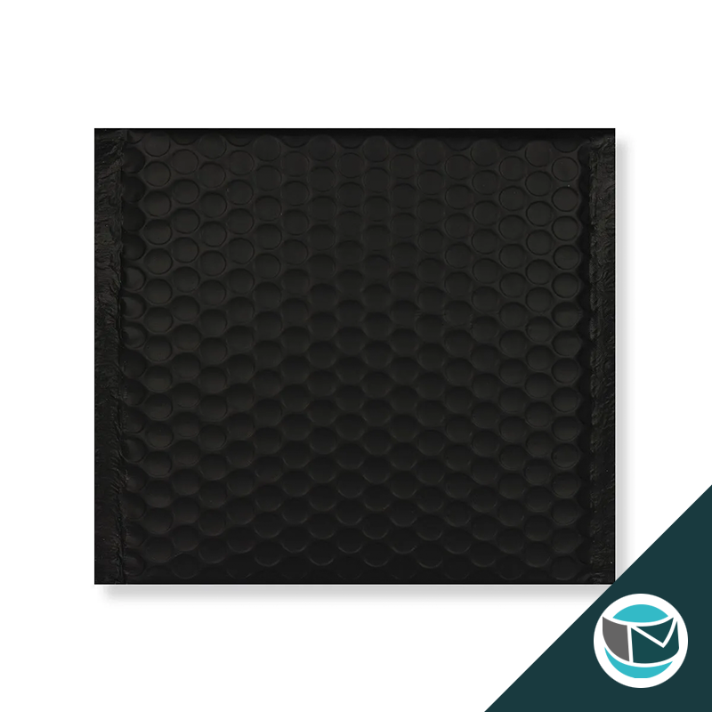 Metallic Luchtkussen Envelop Mat - 230x230 mm - Zwart