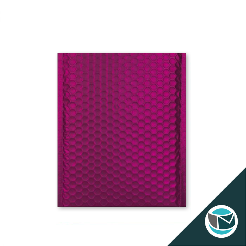 Metallic Luchtkussen Envelop Mat - 250x180 mm - Bordeaux