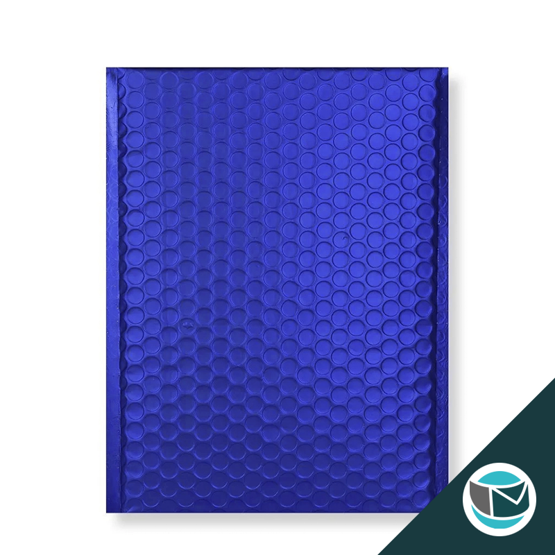 Metallic Luchtkussen Envelop Mat - 250x180 mm - Donkerblauw