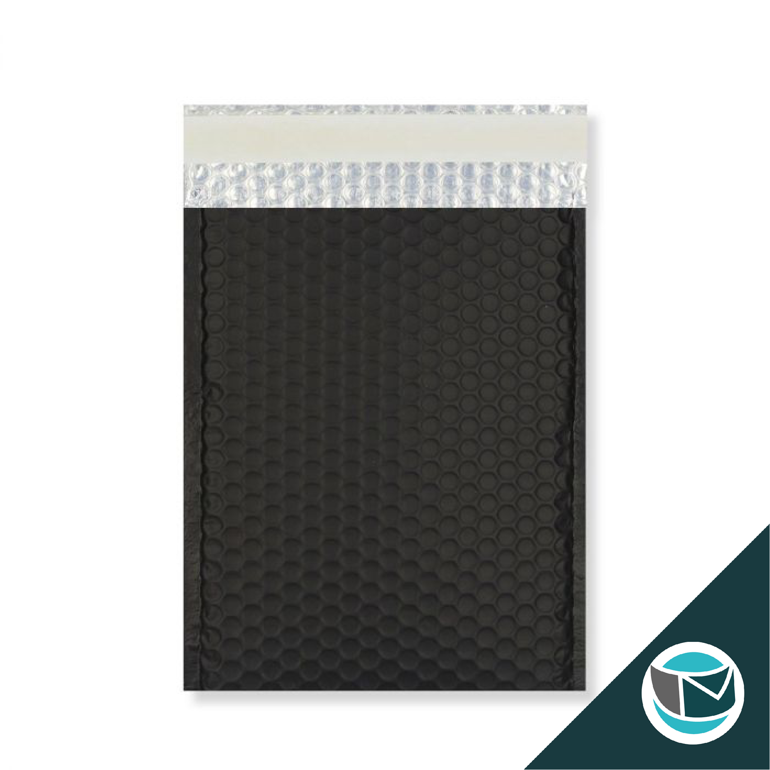 Metallic Luchtkussen Envelop Mat - 324x230 mm (C4) - Zwart