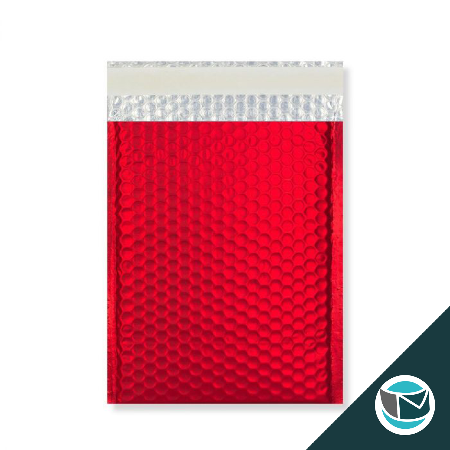 Metallic Luchtkussen Envelop Mat - 324x230 mm (C4) - Rood