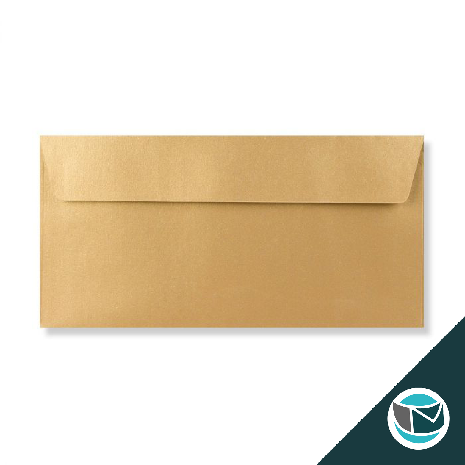 Luxe Wenskaart Envelop - 110x220 mm - Goud Strip
