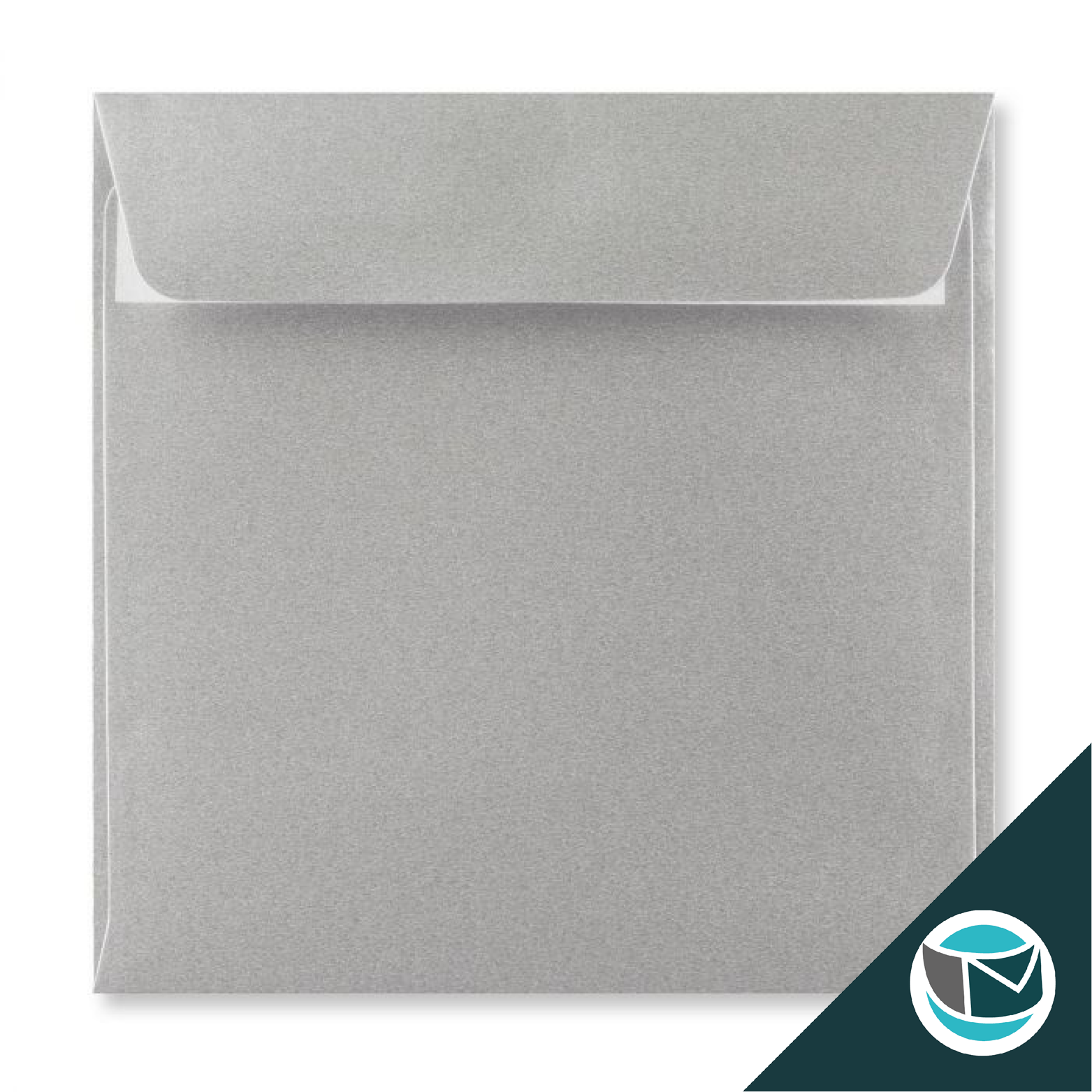 Luxe Wenskaart Envelop - 155x155 mm - Zilver Strip
