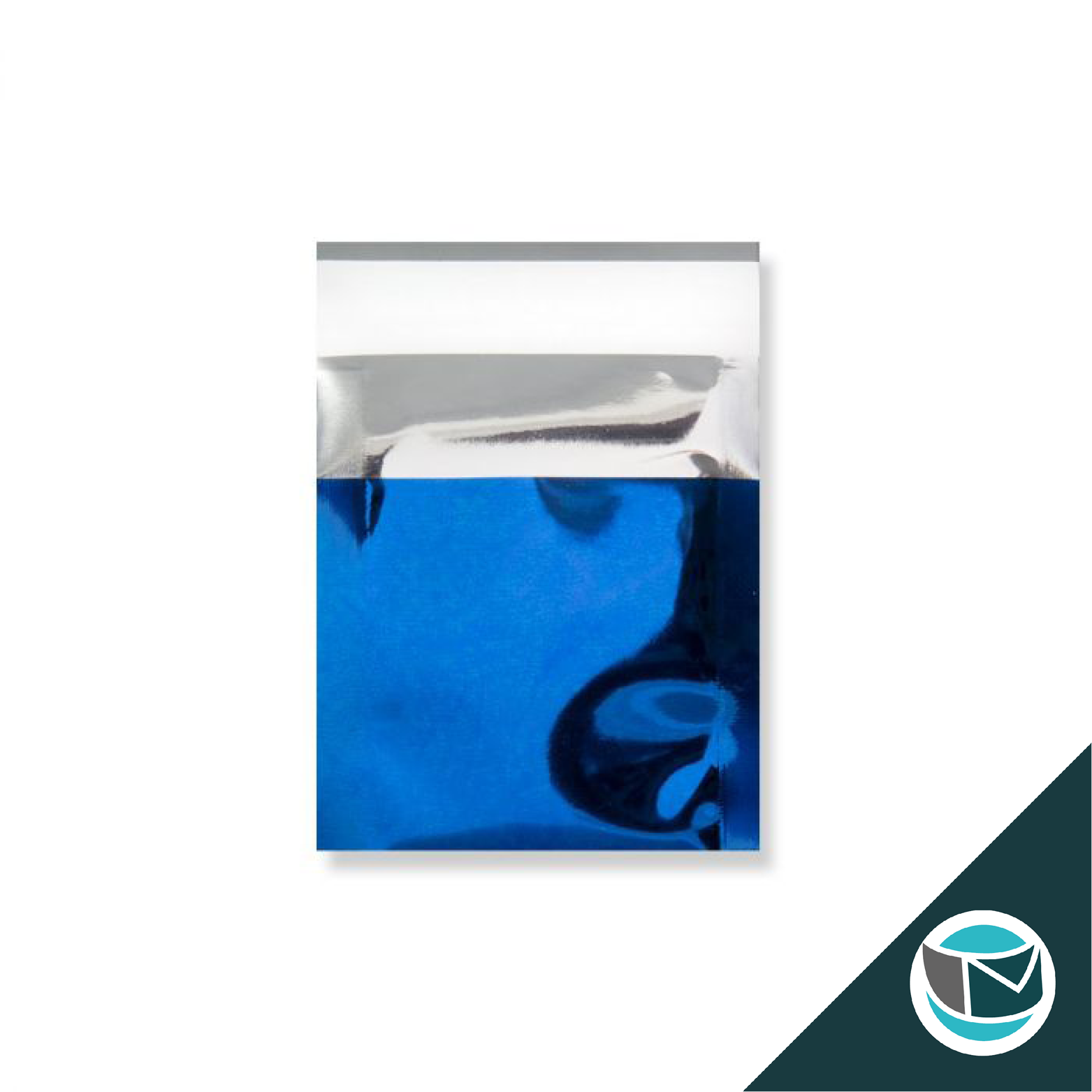 Metallic Folie Envelop (Glans) - 45x40 mm - Blauw