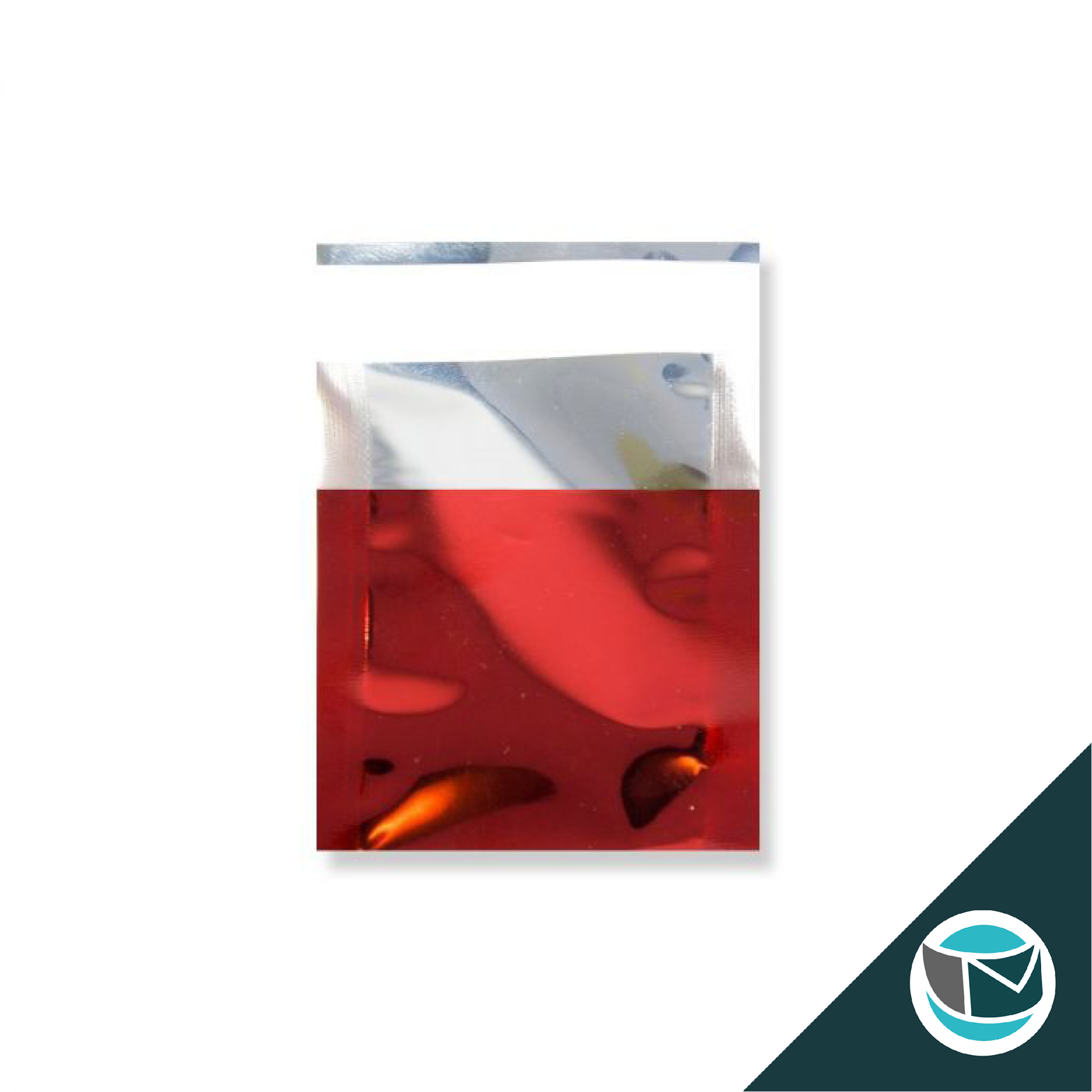 Metallic Folie Envelop (Glans) - 45x40 mm - Rood