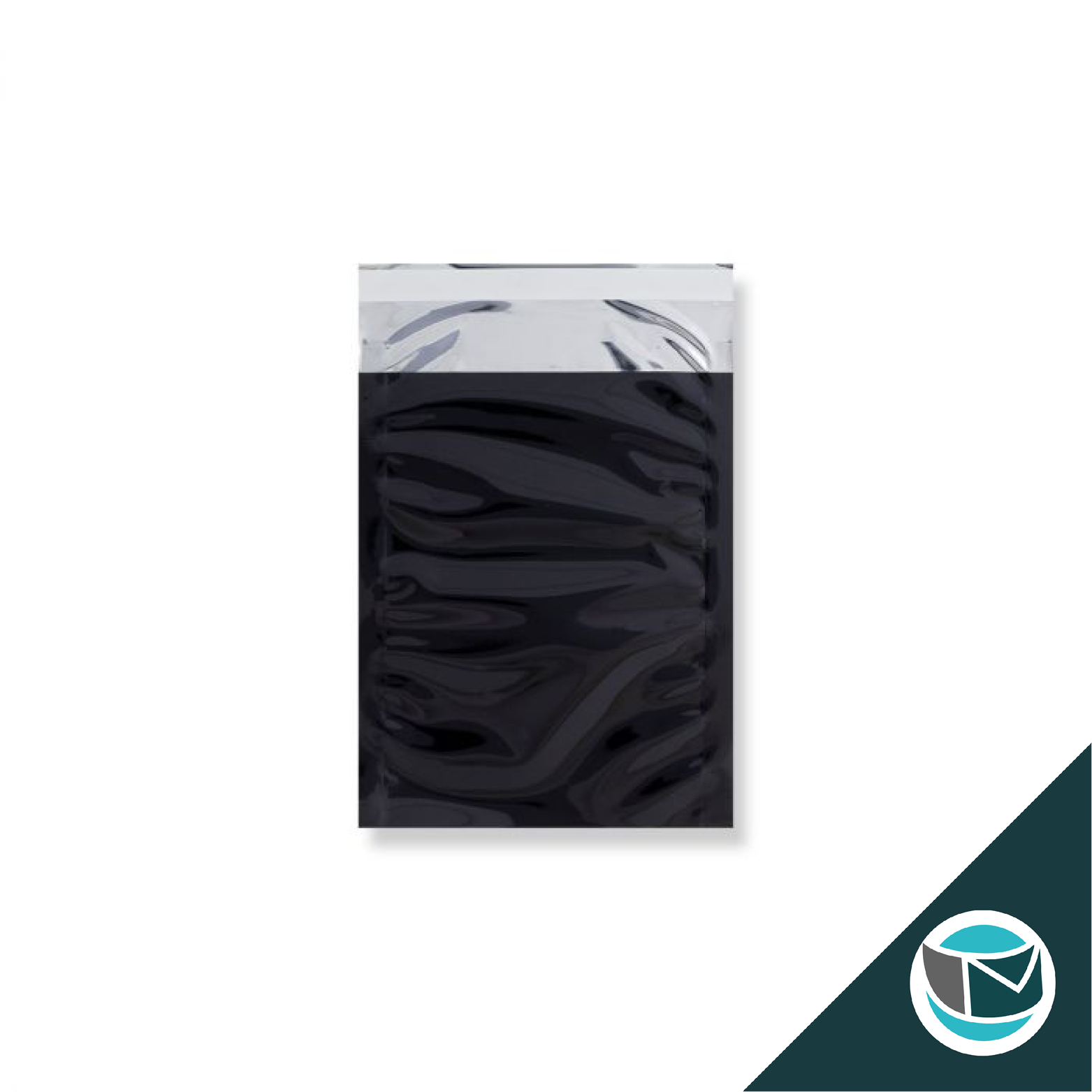 Metallic Folie Envelop (Glans) - 162x114 mm (C6) - Zwart