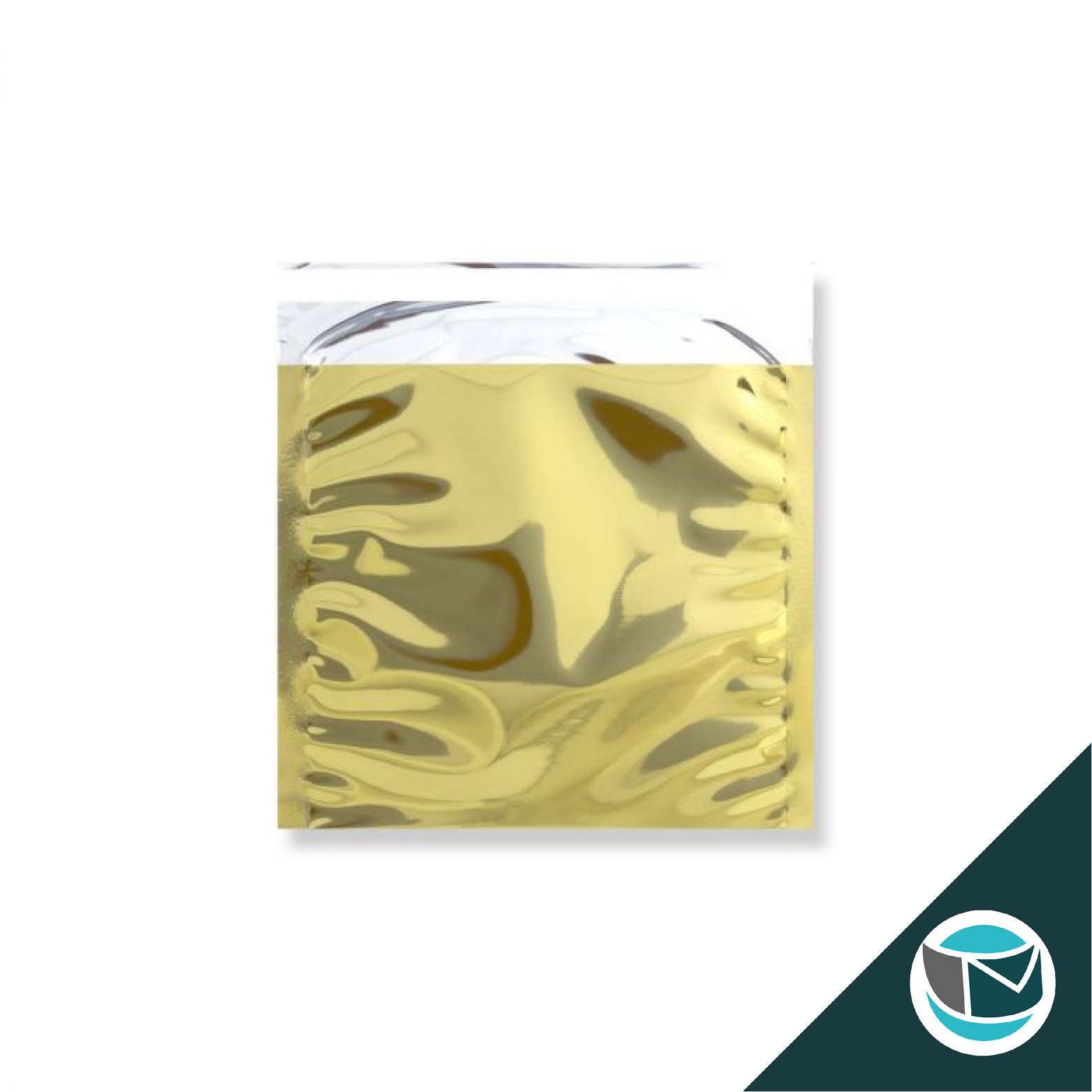Metallic Folie Envelop (Glans) - 165x165 mm - Goud