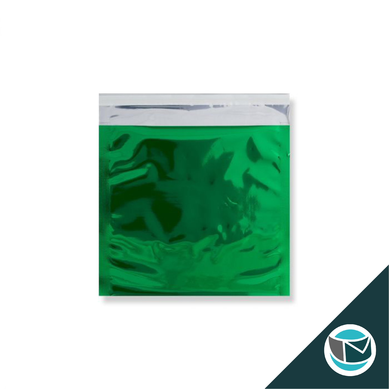 Metallic Folie Envelop (Glans) - 165x165 mm - Groen