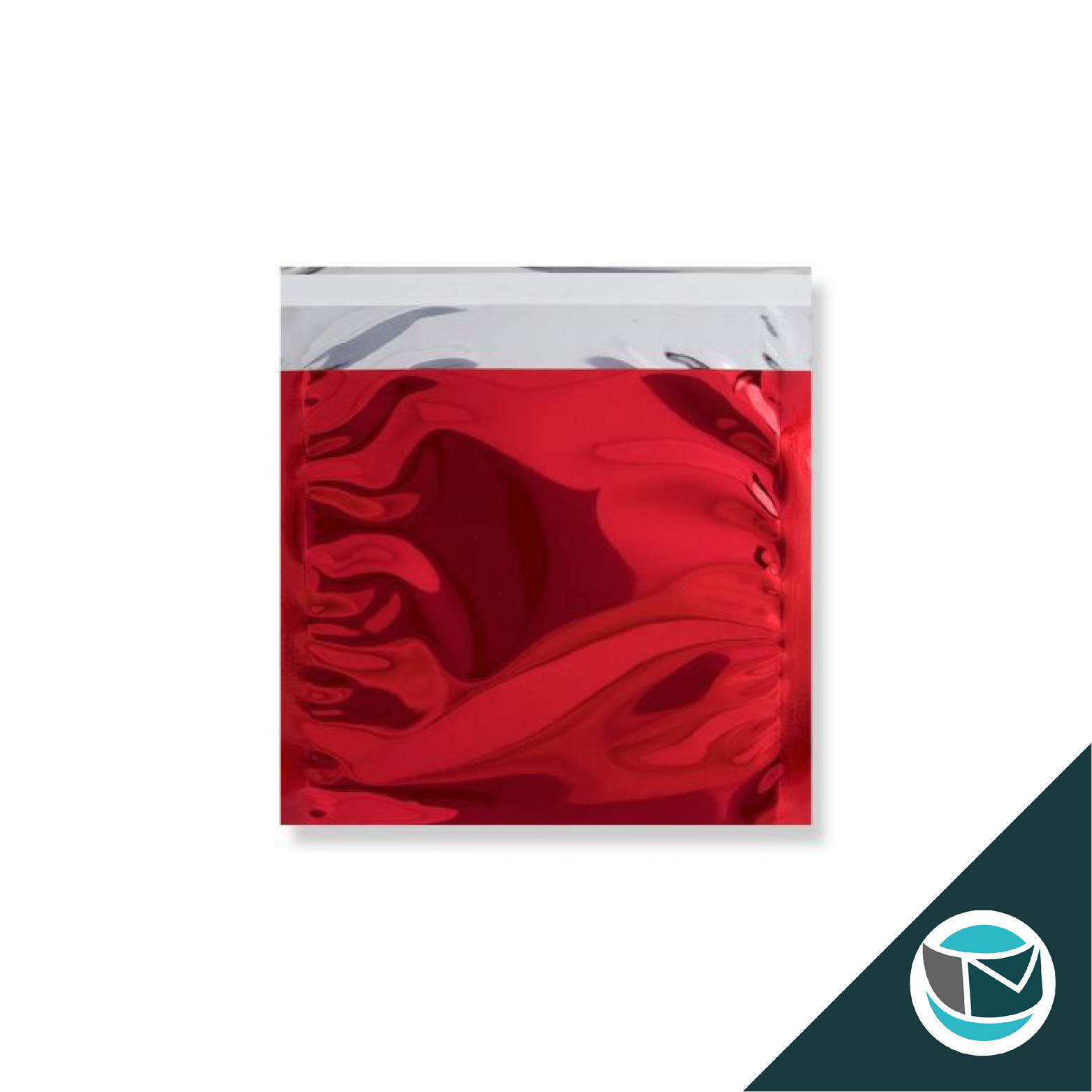 Metallic Folie Envelop (Glans) - 165x165 mm - Rood