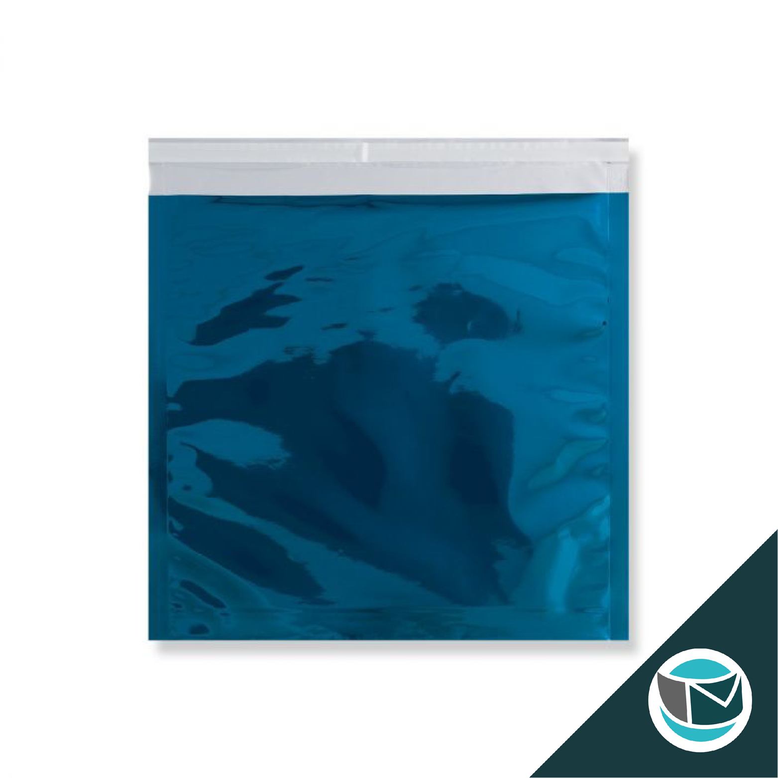 Metallic Folie Envelop (Glans) - 220x220 mm - Blauw