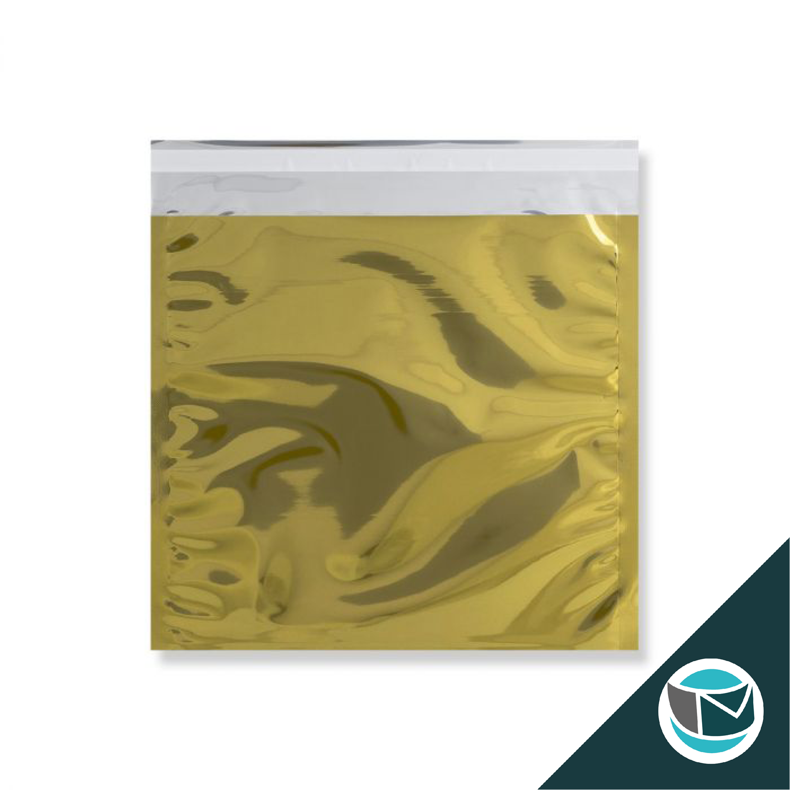 Metallic Folie Envelop (Glans) - 220x220 mm - Goud