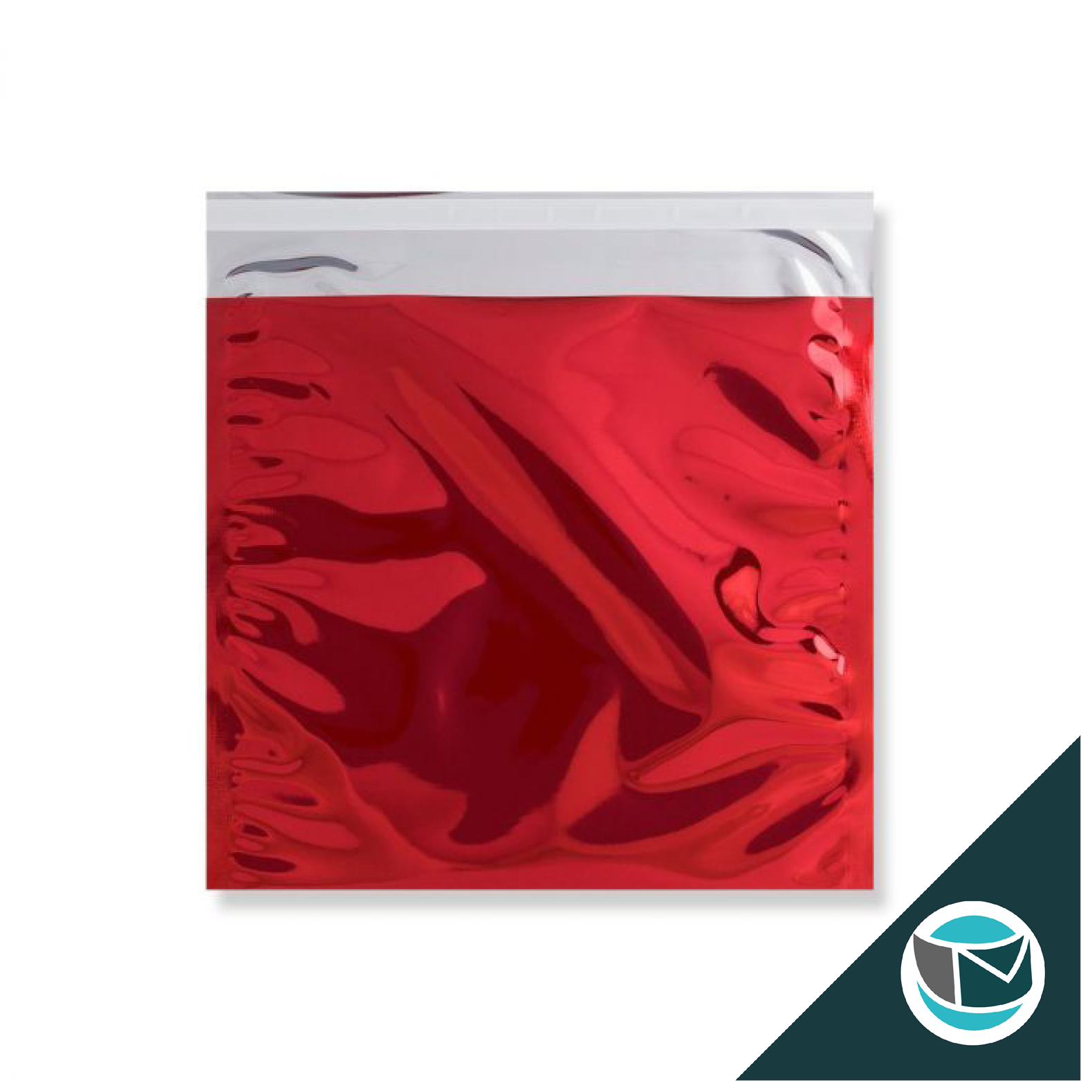 Metallic Folie Envelop (Glans) - 220x220 mm - Rood