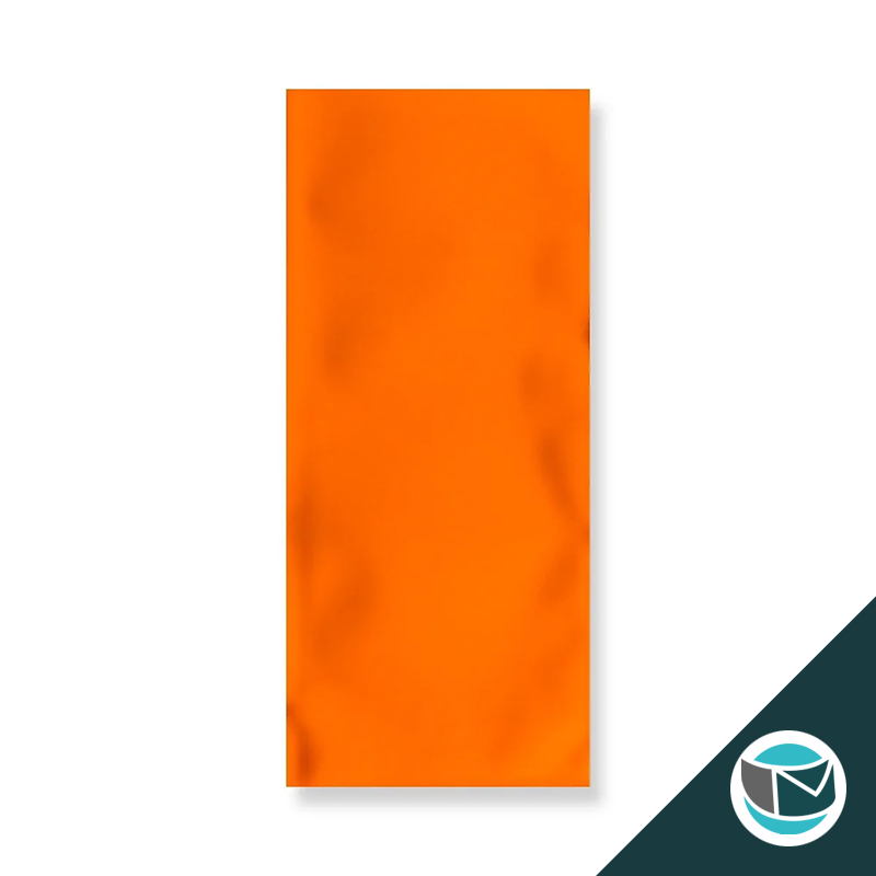 Metallic Folie Envelop (Mat) - 220x110 mm - Oranje