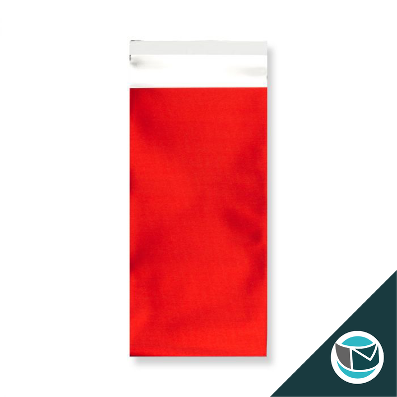 Metallic Folie Envelop (Mat) - 220x110 mm - Rood