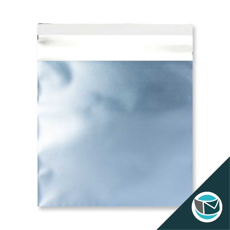 Metallic Folie Envelop (Mat) - 165x165 mm - Lichtblauw