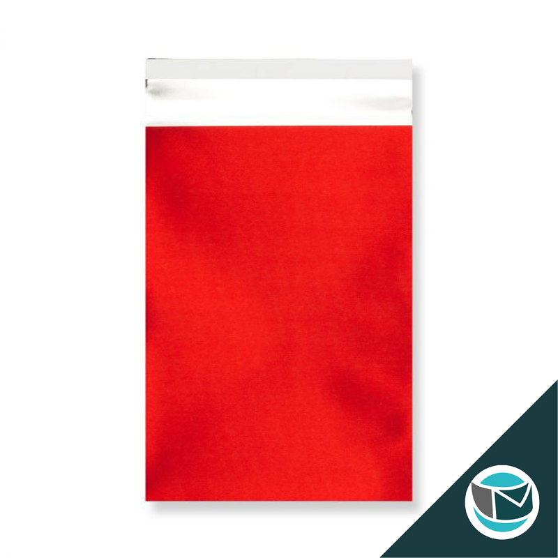 Metallic Folie Envelop (Mat) - 320x230 mm (C4) - Rood