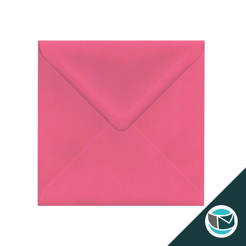 Gekleurde Premium Envelop - 130x130 mm - Helder Roze 120 grams