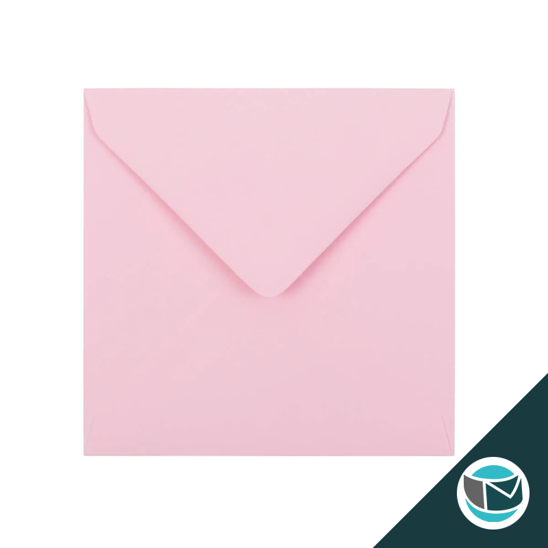 Gekleurde Premium Envelop - 130x130 mm - Lichtroze