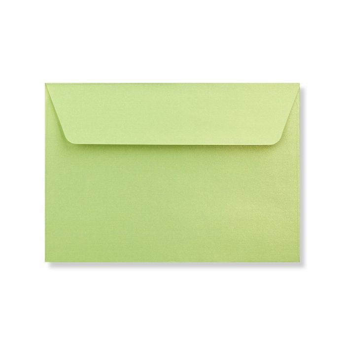 Parelmoer Envelop - 114x162 mm (C6) - Lime Strip