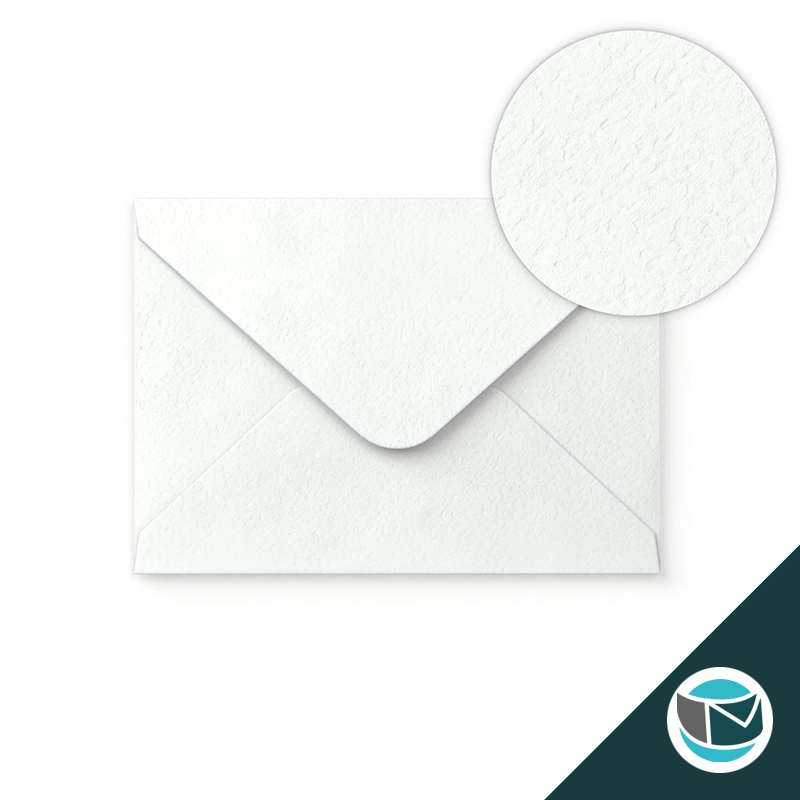 Gekleurde Envelop - 133x184 mm - Wit Gehamerd 120 grams