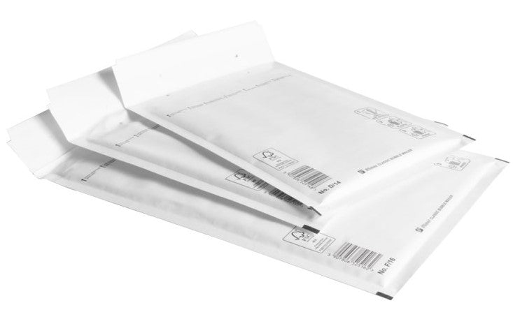 FSC Papier: Witte luchtkussen envelop E-15 tearstrip, binnenmaat in MM: 220 x 265, is brievenbus geschikt