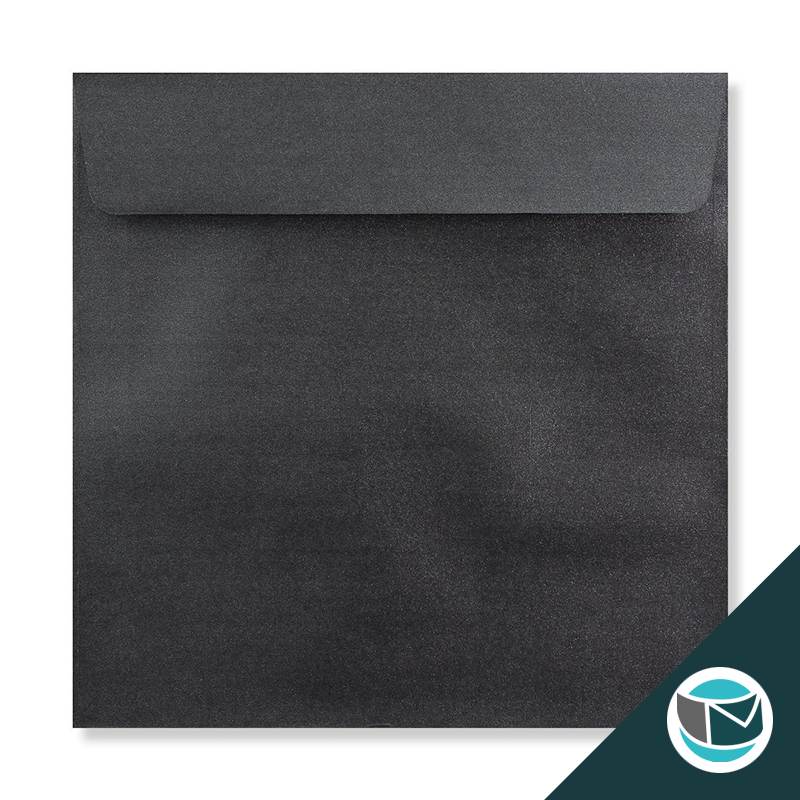 Parelmoer Envelop - 170x170 mm - Donkergrijs  Strip 120 grams