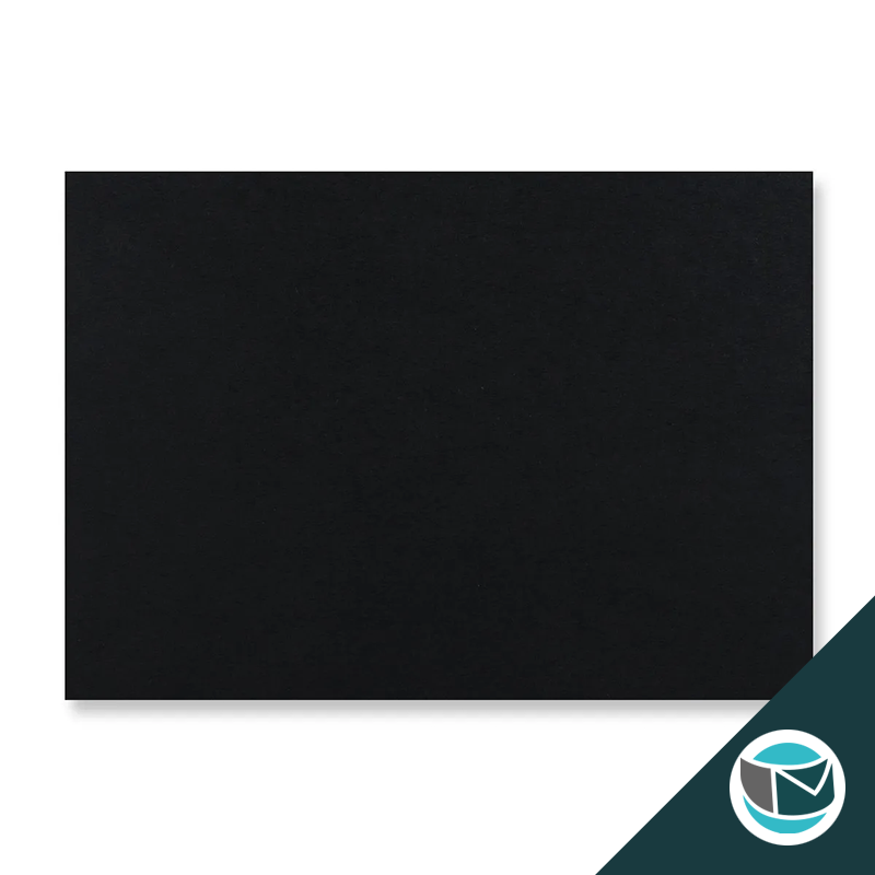Wenskaart Envelop met Puntklep Strip - 162x229 mm (C5)  - Zwart