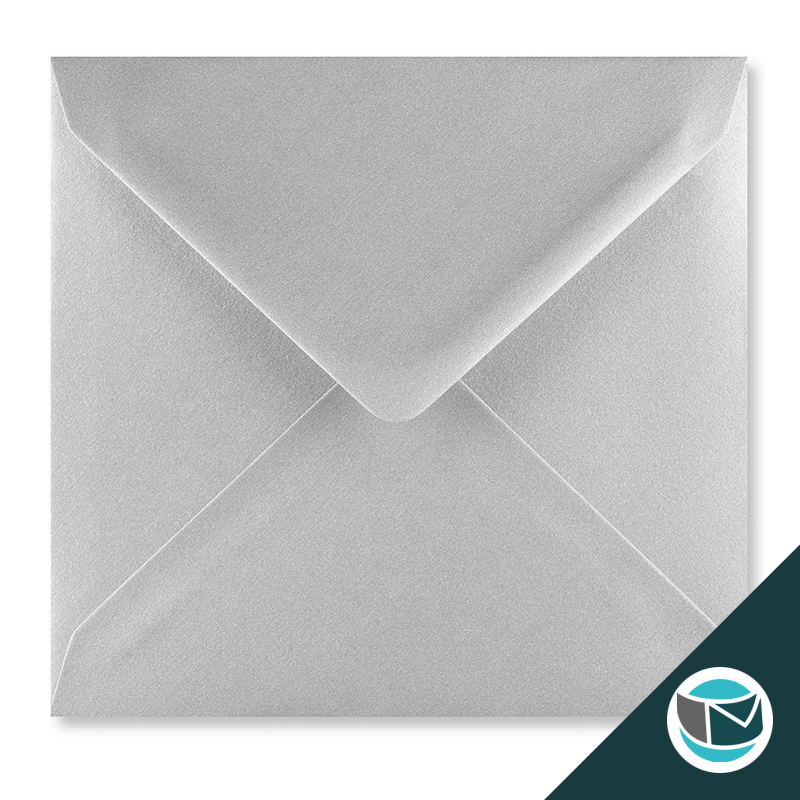 Gekleurde Envelop - 155x155 mm - Zilver Metallic 100 grams
