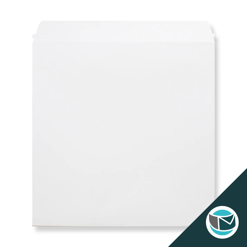 Kartonnen Duplex Enveloppen - 340x340 mm - Wit