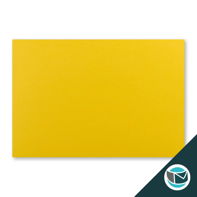 Wenskaart Envelop met Puntklep Strip - 62x94 mm  - Donkergeel