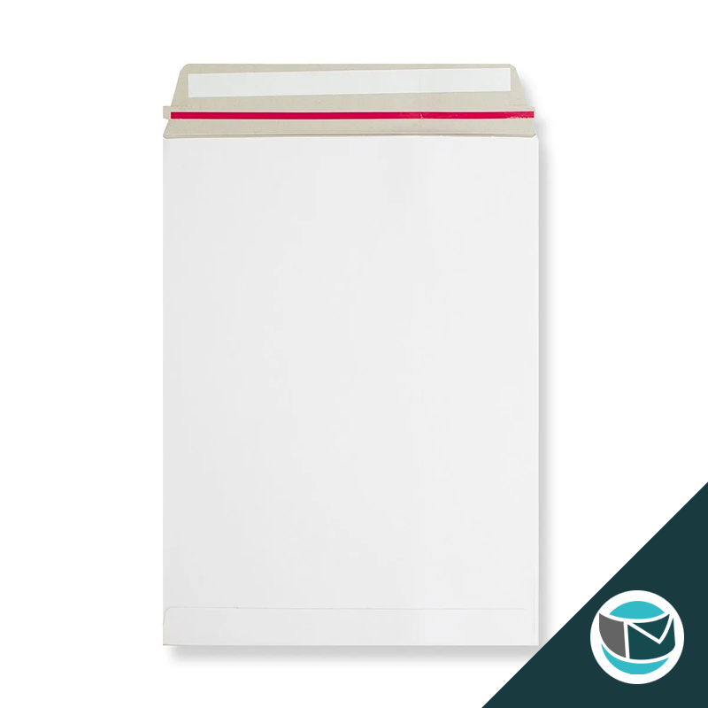 Kartonnen Duplex Enveloppen - 324x229 mm (C4) - Wit