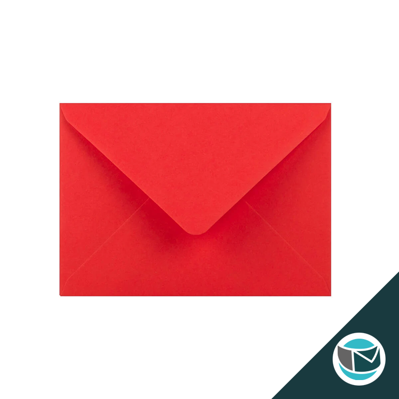 Gekleurde Premium Envelop - 125x175 mm - Rood