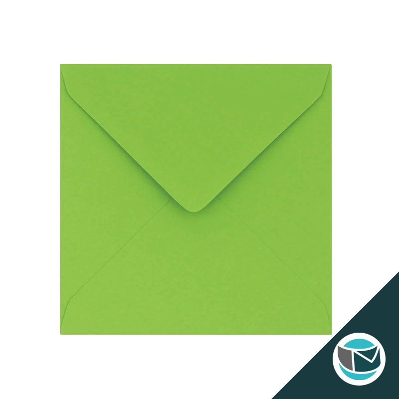 Gekleurde Premium Envelop - 130x130 mm - Mid Groen 120 grams
