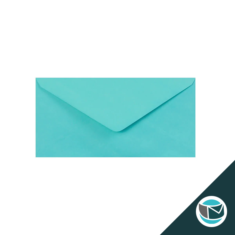 Gekleurde Premium Envelop - 110x220 mm (DL) - Turquoise