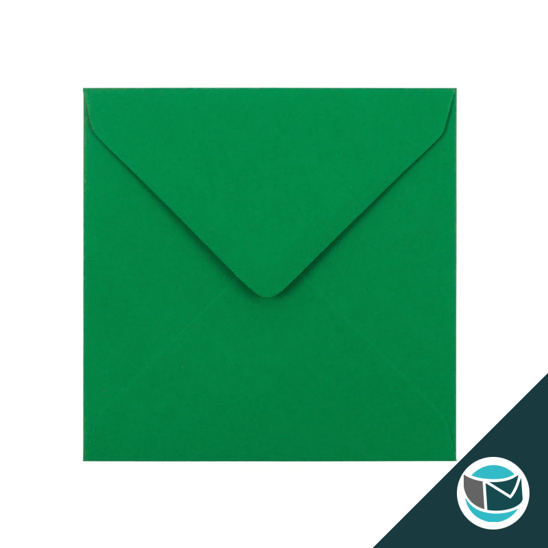 Gekleurde Premium Envelop - 130x130 mm - Donkergroen