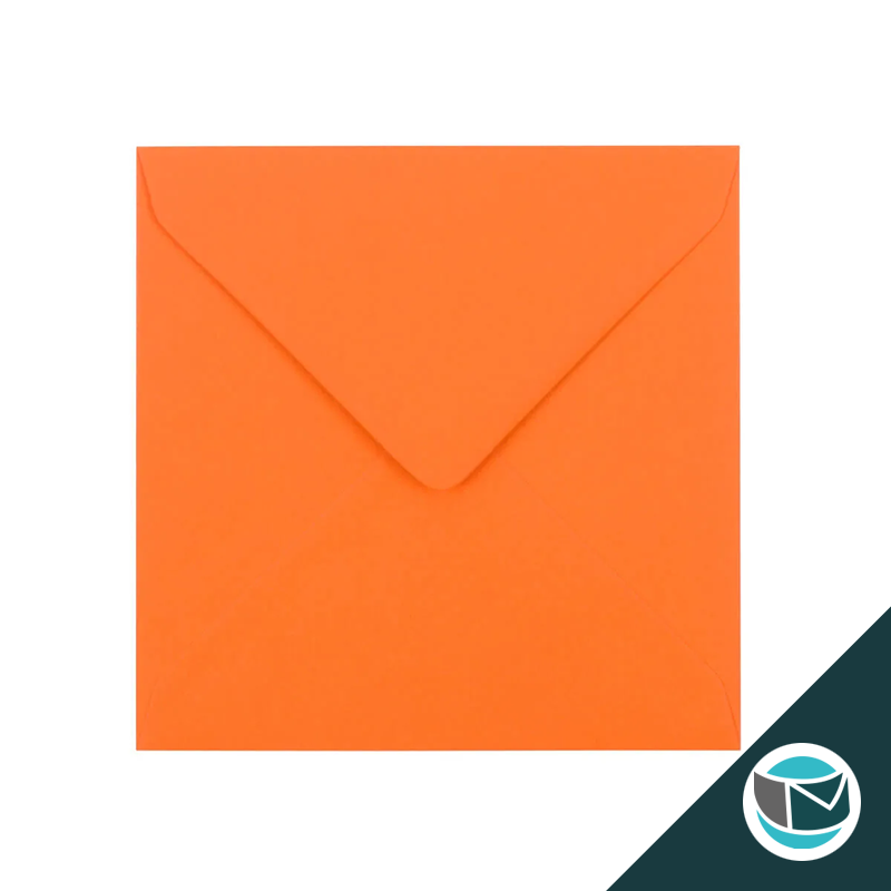 Gekleurde Premium Envelop - 130x130 mm - Oranje
